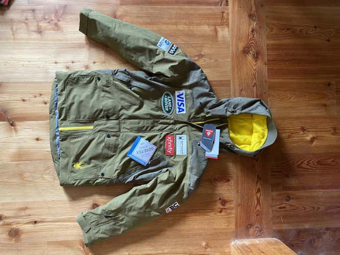 Green New Adult Men's US Ski Team Medium Spyder Jacket