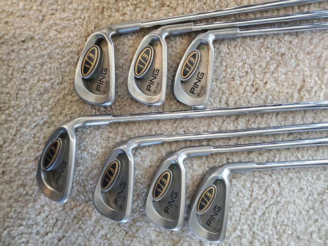 Used Men's Ping Right Handed i3 Blade Iron Set (4-PW) Stiff Flex Steel Shaft
