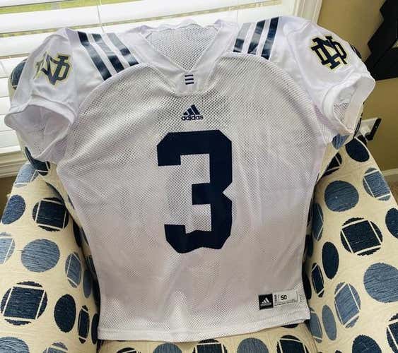 Notre Dame Fighting Irish NCAA Adidas Authentic Team Issued/Worn ND Football Practice Jersey