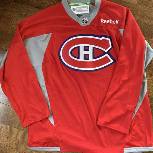 Adult Montreal Canadians Red Large Reebok  Jersey