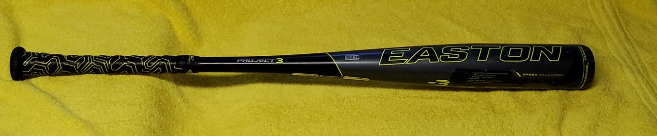 Used High School/College BBCOR Certified 2019 Easton Alloy Project 3 FUZE Bat (-3) 29 oz 32"