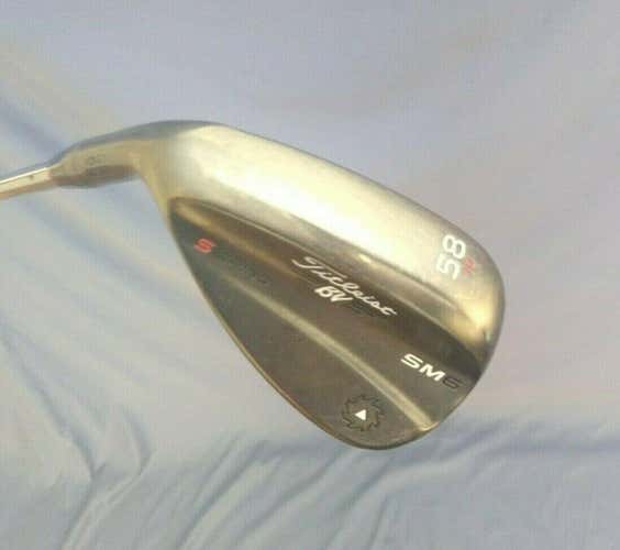 #0170-30 NICE! LH Titleist Vokey Sm6 58 Deg. (58-10) wedge, wedge flex shaft.