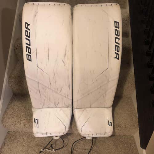 Bauer Supreme 2S Pro Goalie Leg Pads - Extra large (36”) - Senior - White