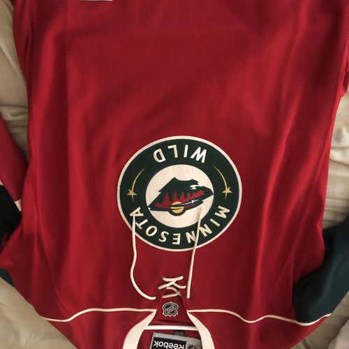 Red Adult XL Reebok Minnesota Wild Jersey
