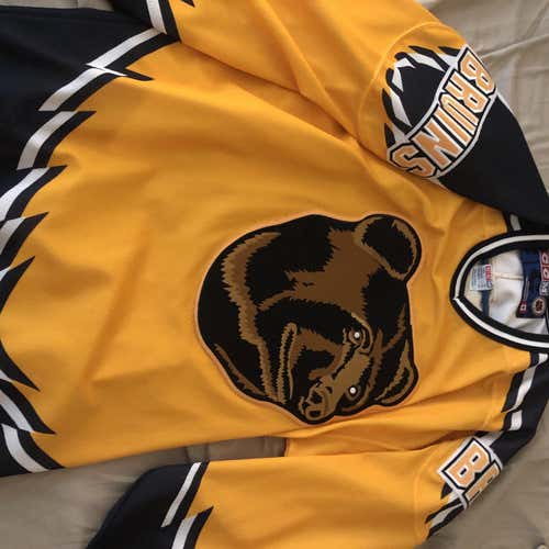 Yellow Adult XL CCM Boston Bruins Jersey