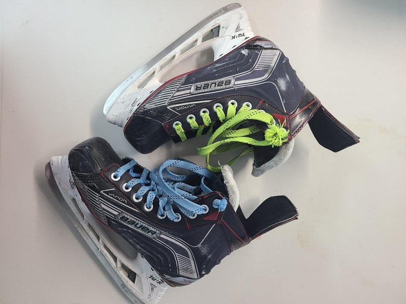 Used Junior Bauer Vapor X500 Skates Size 5D