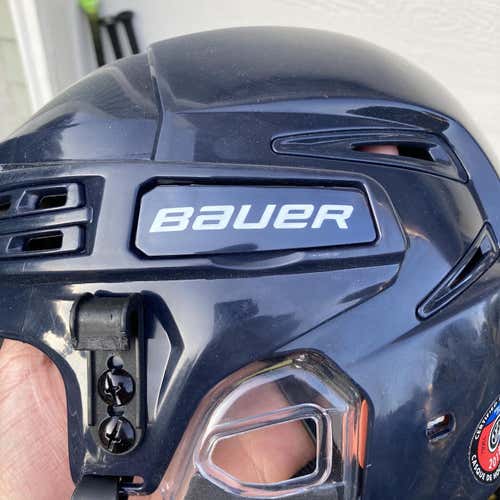 Blue New Medium Bauer Re-Akt 75  Helmet.