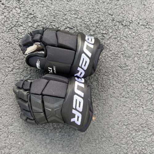 Black Junior Bauer Supreme S170 10"  Gloves