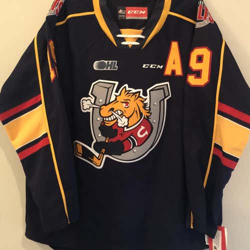 **SEE PICS** NWT CCM OHL Barrie Colts ANDERSSON Jersey LARGE