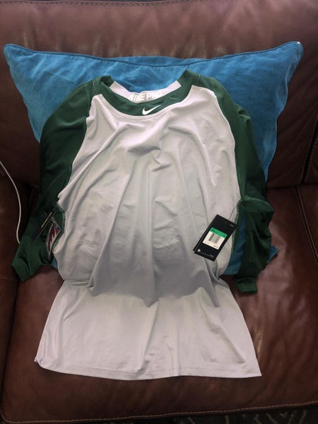NIKE MLB PRO COMBAT Dri-Fit green 3/4 sleeve (LG)