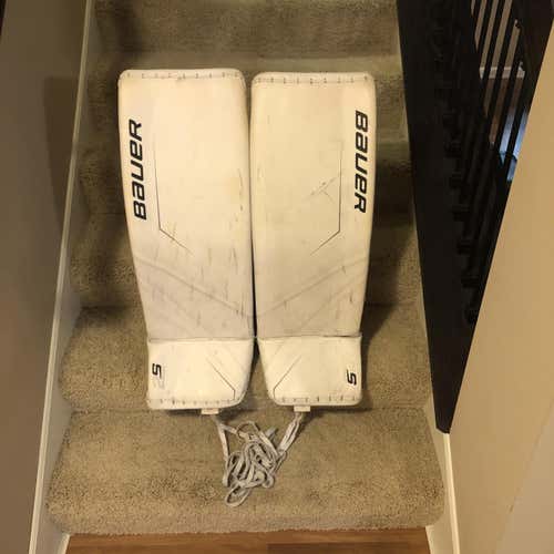 Bauer Supreme 2S Pro Goalie Leg Pads - Senior - Large - 35” - White