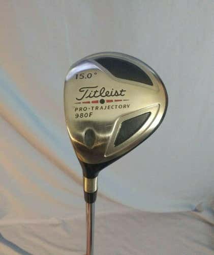 Used Men's Left Hand Titleist Fairway Wood Stiff Flex 15 Loft