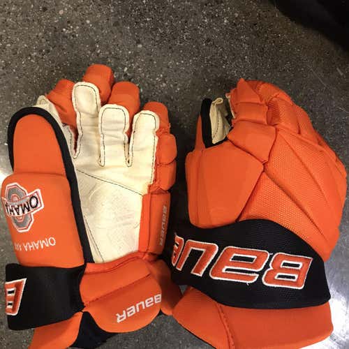 Orange Senior Bauer Vapor Pro Team 14" Pro Stock Gloves