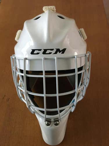 White New Senior CCM Pro Goalie Mask