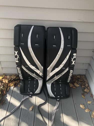Black Used Senior 32" Bauer RX4 Goalie Leg Pads