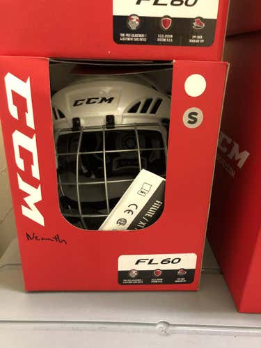 White New Small CCM FL60 Helmet