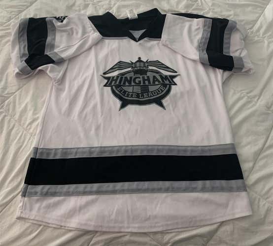 White Hockey Jersey Size Large
