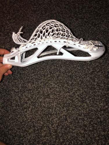 White (lightly Used) Strung Rebel Defense Head