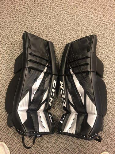 Black New Intermediate 32" CCM Extreme flex 4.9 Goalie Leg Pads