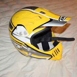 CKX Youth Adjustable Riding Helmet, Yellow/White/Gray