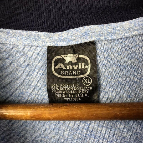 Vintage 80s 90s Size XL Anvil Blue T Shirt USA Made I Dont Get Mad