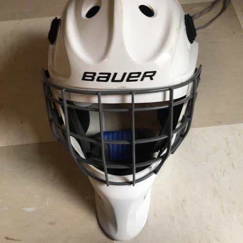 Bauer Nme5 Goalie Mask Senior White Hockey Goalie Helmet