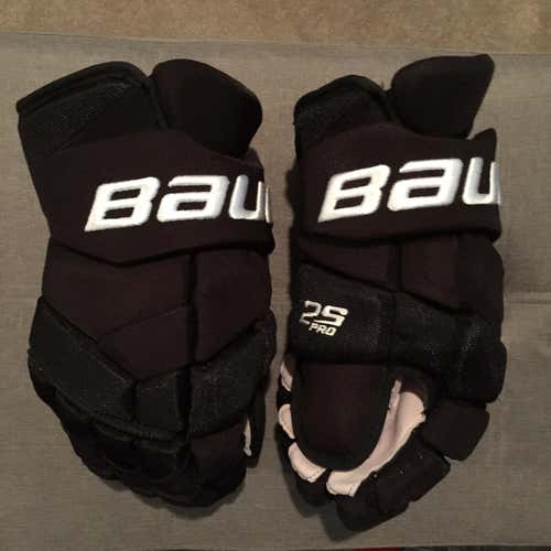 Bauer Supreme 2S Pro 14" Pro Stock Hockey Gloves, Landeskog Avs Black