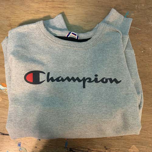 Gray Or Red Unisex Large Champion Sweatshirt