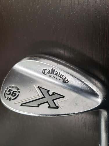 Used Men's Callaway X Forged Chrome Right Handed Wedge Wedge Flex 56 Degree Steel Shaft