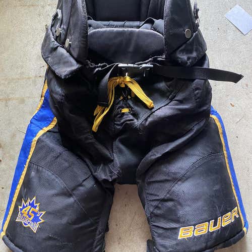 Black Senior Medium Bauer Custom Pro Pro Stock Hockey Pants