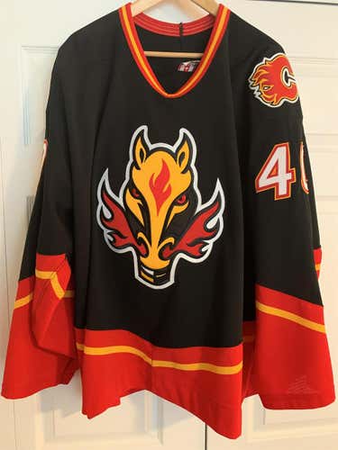 Calgary Flames Brathwaite Game Worn Goalie Cut Jersey