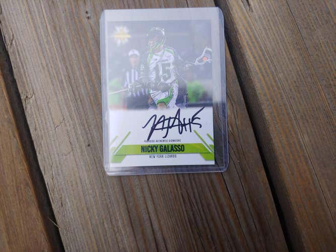 Nicky Galasso New York Lizards autographed MLL card