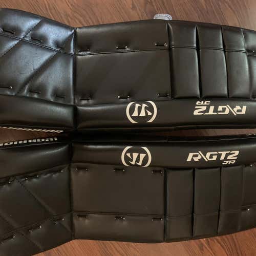 Black Junior 24" Warrior Ritual GT2 Goalie Leg Pads