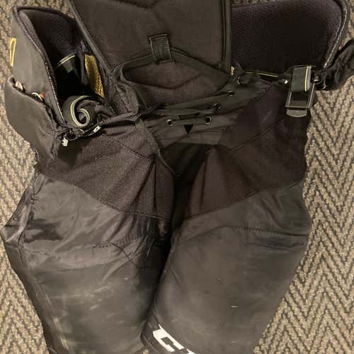 Black Used Senior Large CCM Tacks 6052 Hockey Pants