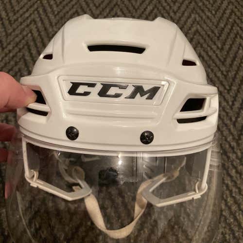 *Read description* White Used Large CCM Resistance Helmet