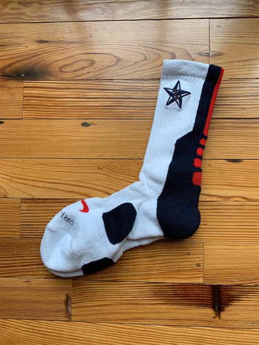 USA Nike Elite Socks - White, Navy and Red, size 8-12