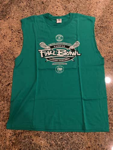 Green Fairfax Fall Brawl Lacrosse Shirt/Jersey #12, size Large, sleeveless