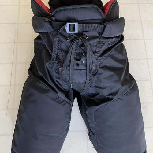 Black Senior XL CCM HPUCLP +1 Pro Stock Hockey Pants Albany Devils