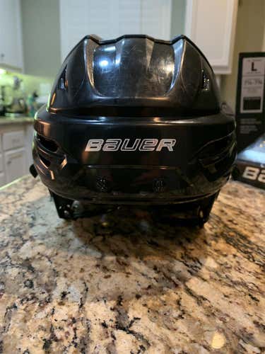 Black Used Large Bauer Re-Akt 95 Helmet