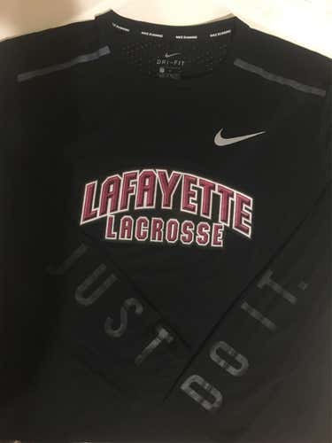 Black Men's Large Nike Shirt - Lafayette Lacrosse