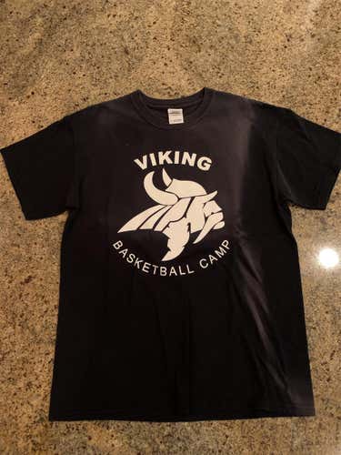 Viking Basketball Camp T Shirt, Black, size Medium