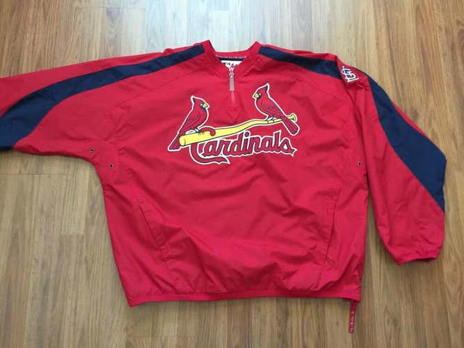 St. Louis Cardinals MLB MAJESTIC COLD WEATHER Sz 2XL XXL Baseball Batting Jacket