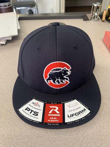 Chicago Cubs Hat Navy Flex Fit Lg/xl