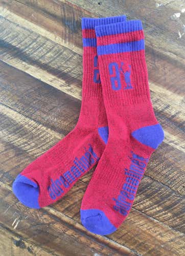 Adrenaline Lacrosse Red Blue Crew Socks