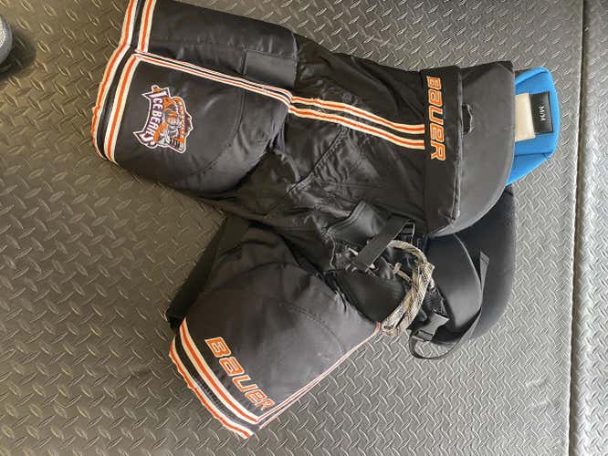Black Used Senior Medium Bauer Nexus Hockey Pants Pro Stock
