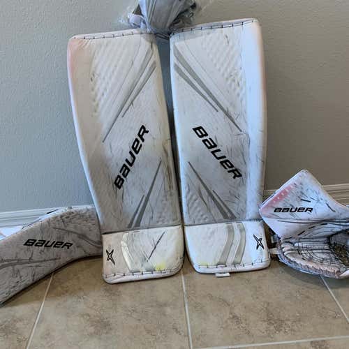 White Senior 33" Regular Vapor 2X Pro  Goalie Full Set