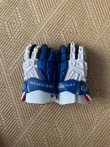 Blue Used Player's Maverik Dynasty 13" Lacrosse Gloves