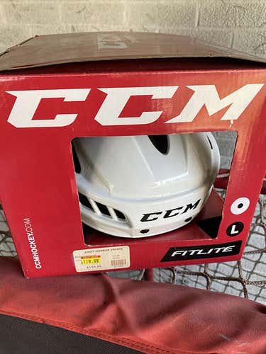White New Large CCM CCM Fitlite Helmet