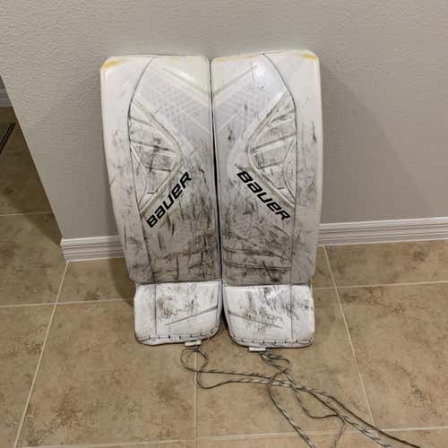 White Intermediate 32" Bauer Vapor X900  Goalie Leg Pads