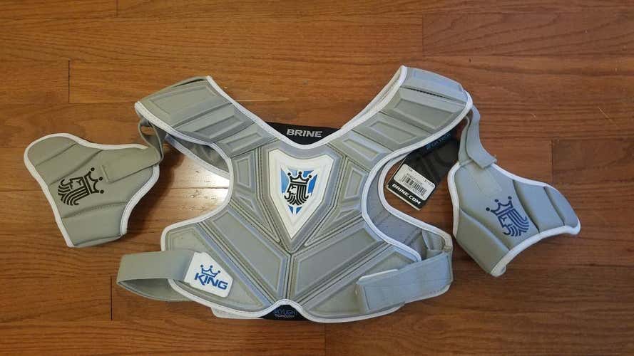 New Grey Large Brine King V Shoulder Pads